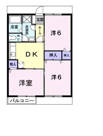 ファミ－ルメゾン吉村　Ｂの物件間取画像